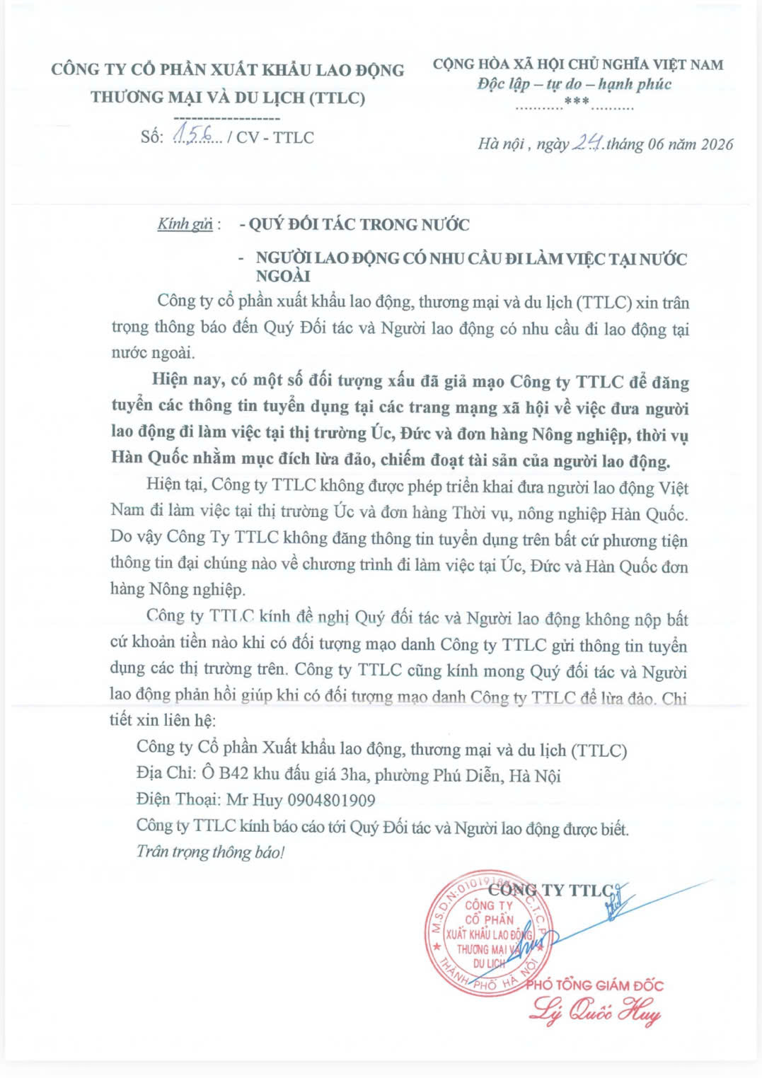 Cv Gửi đối Tác